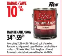 Canadian Tire REZ Exterior Wood Stain offer