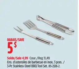 Canadian Tire Master-chef 3-Pc Stainless-Steel BBQ Tool Set offer