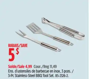 Canadian Tire Master-chef 3-Pc Stainless-Steel BBQ Tool Set offer