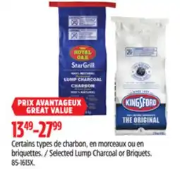 Canadian Tire Selected Lump Charcoal or Briquets offer