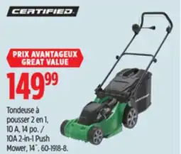 Canadian Tire Certified 10A 2-in-1 Push Mower, 14 offer