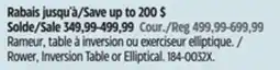 Canadian Tire Rower, Inversion Table or Elliptical offer