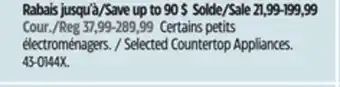 Canadian Tire Black & Decker Selected Countertop Appliances offer