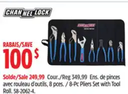 Canadian Tire 8-Pc Pliers Set with Tool Roll offer