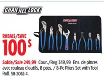 Canadian Tire 8-Pc Pliers Set with Tool Roll offer