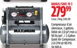 Canadian Tire Maximum G2-Gallon Quiet Air Compressor. 2.0 CFM @ 90 PSI offer