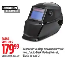 Canadian Tire Lincoln-electric Auto-Dark Welding Helmet, Black offer