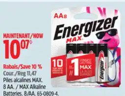 Canadian Tire Energizer MAX Alkaline Batteries offer