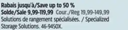 Canadian Tire Specialized Storage Solutions offer