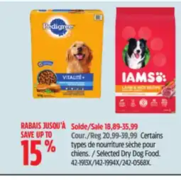 Canadian Tire Selected Dry Dog Food offer