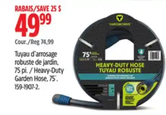 Canadian Tire Yardworks Dry Seal Heavy-Duty Garden Hose with Crush Proof Couplings, 75-ft offer