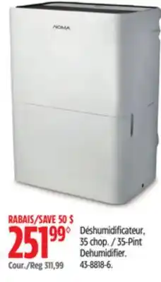 Canadian Tire NOMA 35-Pint Dehumidifier offer