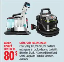 Canadian Tire Bissell Selected Bissell and Shark Deep and Port offer