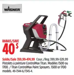 Canadian Tire Titan ControlMax Paint Sprayers. 1500 or 1700 models offer