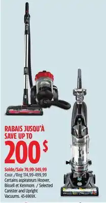 Canadian Tire BISSELL elected Canister and Upright Vacuums offer