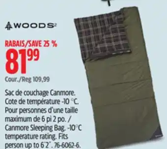 Canadian Tire Canmore Sleeping Bag offer