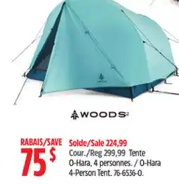Canadian Tire WOODS O-Hara 4-Person Tent offer