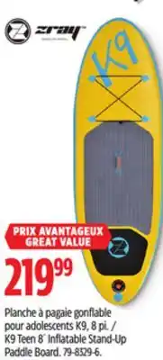 Canadian Tire K9 Teen 8´ Inflatable Stand-Up Paddle Board zray offer