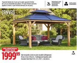Canadian Tire Canvas Collingwood Gazebo with Durable Steel Roof. 10´ x 12´ x 10´ h offer