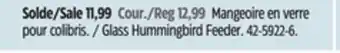 Canadian Tire Glass Hummingbird Feeder offer