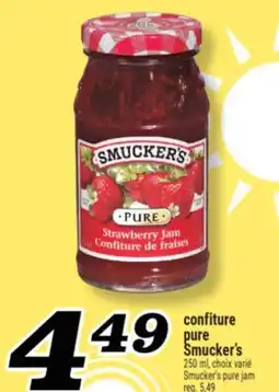 Marché Richelieu CONFITURE PURE SMUCKER'S | SMUCKER'S PURE JAM offer