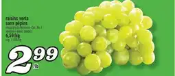 Marché Richelieu RAISINS VERTS SANS PÉPINS | SEEDLESS GREEN GRAPES offer