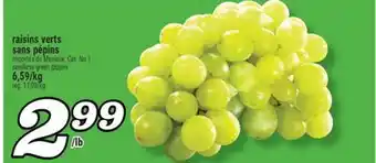 Marché Richelieu RAISINS VERTS SANS PÉPINS | SEEDLESS GREEN GRAPES offer