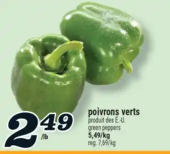 Marché Richelieu POIVRONS VERTS | GREEN PEPPERS offer