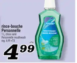 Marché Richelieu RINCE-BOUCHE PERSONNELLE | PERSONNELLE MOUTHWASH offer