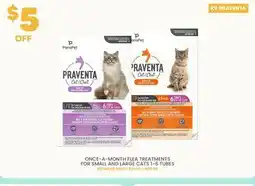 Chico K9 PRAVENTA ONCE-A-MONTH FLEA TREATMENTS FOR SMALL AND LARGE CATS offer