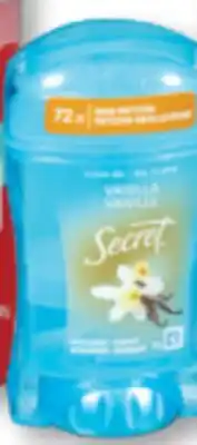 Familiprix SECRET Selected antiperspirants or deodorants offer