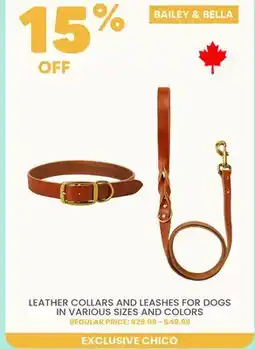 Chico LEATHER COLLARS AND LEASHES FOR DOGS offer