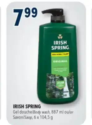 Familiprix IRISH SPRING, Saop, 6 x 104,5 g or Body wash, 887 ml offer