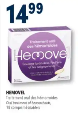 Familiprix HEMOVEL, Oral treatment of hemorrhoids, tablets offer