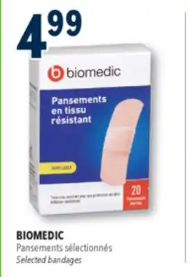 Familiprix BIOMEDIC, Selected bandages offer