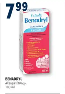 Familiprix BENADRYL Allergies/Allergy, 100 ml offer