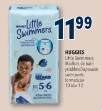 Familiprix HUGGIES, Little Swimmers, Disposable swim pants, size 10 to 12 offer