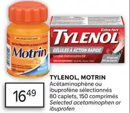 Brunet TYLENOL, MOTRIN Acétaminophène ou ibuprofène sélectionnés offer