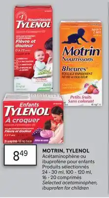 Brunet MOTRIN, TYLENOL Acétaminophène ou ibuprofène pour enfants offer