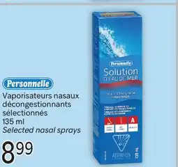Brunet Personnelle Vaporisateurs nasaux décongestionnants sélectionnés offer