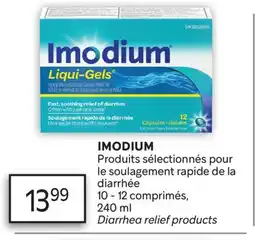 Brunet IMODIUM Produits sélectionnés pour le soulagement rapide de la diarrhée offer