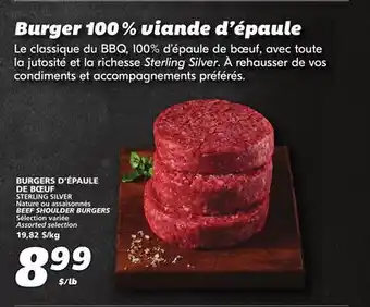 IGA BEEF SHOULDER BURGERS offer