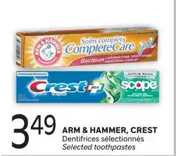 Brunet ARM & HAMMER or CREST Dentifrices sélectionnés offer