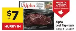 Giant Tiger Alpha beef flap steak offer