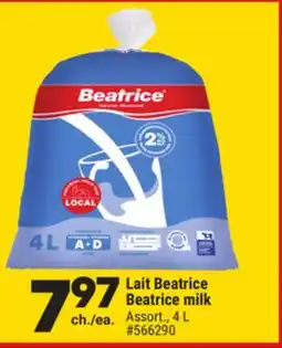 Giant Tiger Lait Beatrice Beatrice milk offer