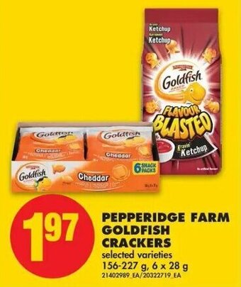 No Frills Pepperidge farm goldfish crackers offer
