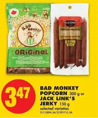 No Frills Bad monkey popcorn offer
