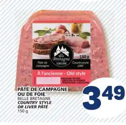 Marché Bonichoix BELLE BRETAGNE COUNTRY STYLE OR LIVER PÂTÉ offer