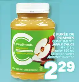Marché Bonichoix COMPLIMENTS APPLE SAUCE offer