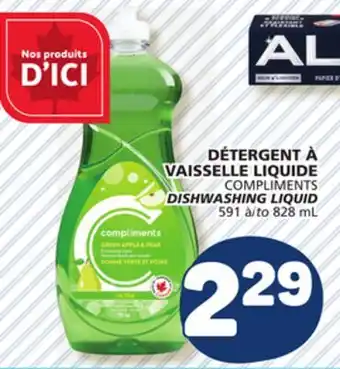 Marché Bonichoix COMPLIMENTS DISHWASHING LIQUID offer